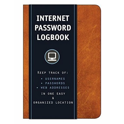 Internet Password Logbook (Cognac Leatherette) (Keep track of: usernames, p