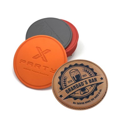 PU Leather Round Coaster