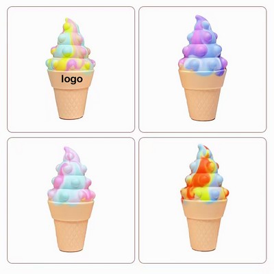 3D Ice Cream Shaped Push Bubble Toy