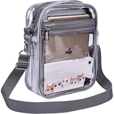 Clear Purse Stadium Clear Messenger Bag Stadium Approved for Men and Women Clear Cross Body Bag