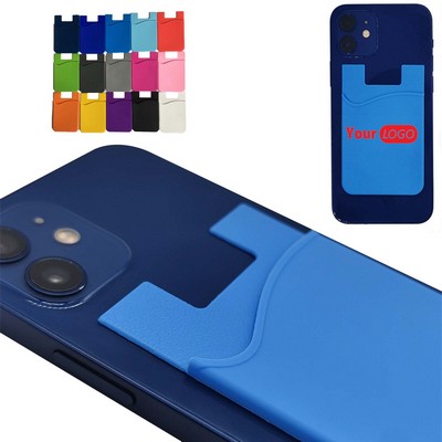 Silicone Phone Wallet Adhesive Card Sleeve