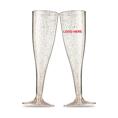 5oz Disposable Clear Plastic Champagne Glasses