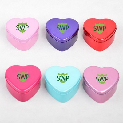 Mini Tinplate Heart-Shaped Wedding Candy Box