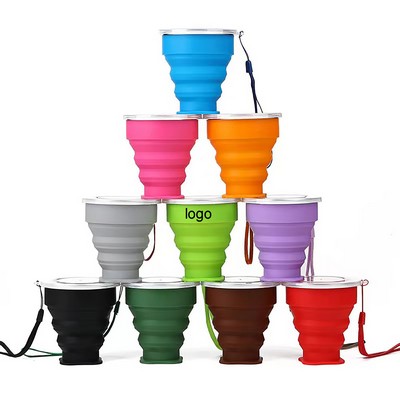 Collapsible Silicone Cup With Lanyard