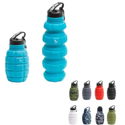 18 Oz Grenade Collapsible Silicone Water Bottle