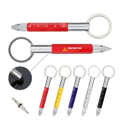 6 In 1 Multifunction Screwdriver Ballpoint Pen Keychain