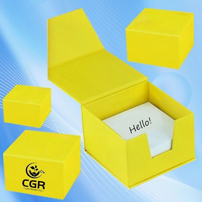 Cube-Shaped Creative Sticky Notes Box for Office Use