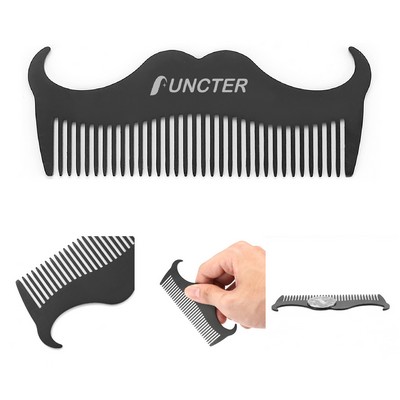 Goat Mustache Shape Comb Stainless Steel Beard Comb