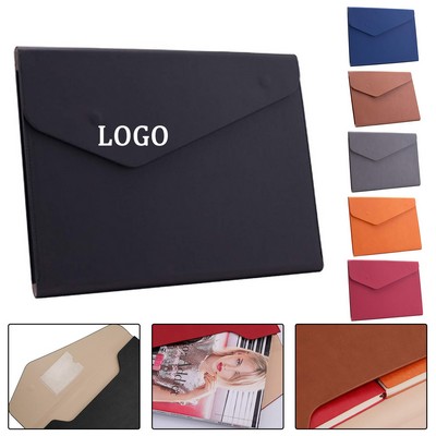 PU Leather A4 File Folder with Invisible Magnetic Closure