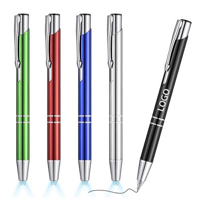 Led Lighted Metal Ballpoint Pen