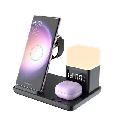 Multi-Functional Charging Station: Alarm Clock, Night Light