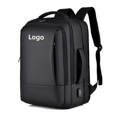 17.3" Expandable Waterproof Business Duffel Backpack with USB Charging Port