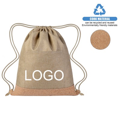 Cork Drawstring Backpack