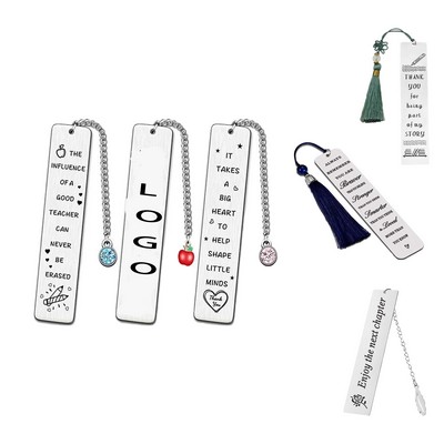 Personalized Metal Bookmark With Tassel