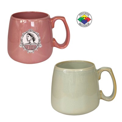 15 Oz. Antique Dove Gray Heirloom Reaction Glaze Mug - Dishwasher Resistant - Precision Spot Color