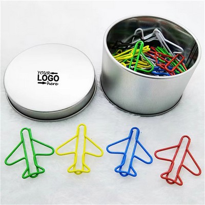 Airplane Shaped Metal Paper Clips