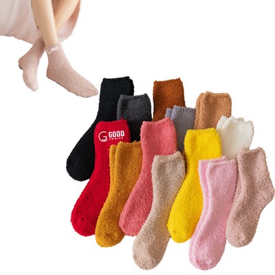 Winter Warm Coral Fleece Floor Socks