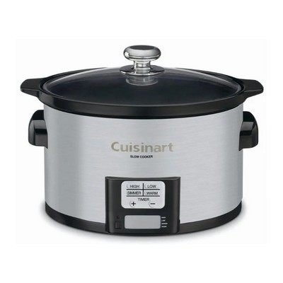 Cuisinart 3.5 Qt Programmable Slow Cooker, Silver/Black