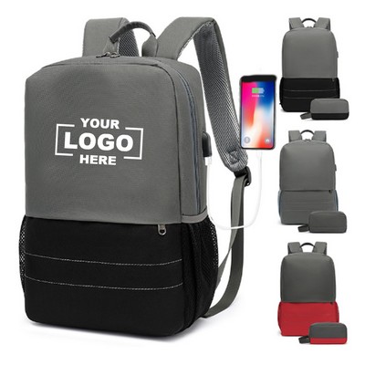 Laptop Backpack with USB Charging Port for Travel