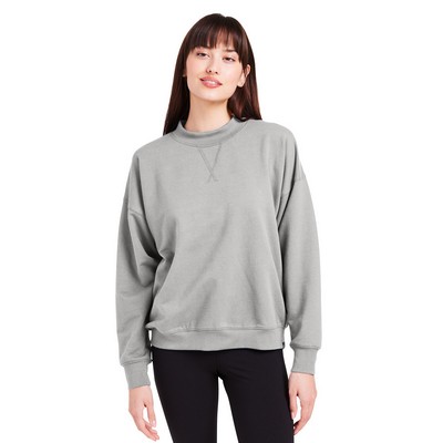 GLYDER LLC Ladies' Vintage Oversized Crew Pullover