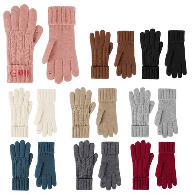 Thick Adult Warmth Gloves w/ Touch Screen Fingers