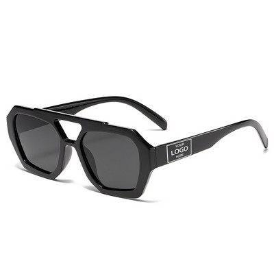 Double Beam Irregular Sunglasses