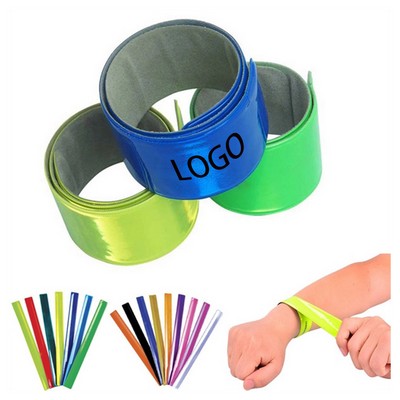 11 4/5" Custom Sports Reflective Night Running Safety Slap Bracelet Armband