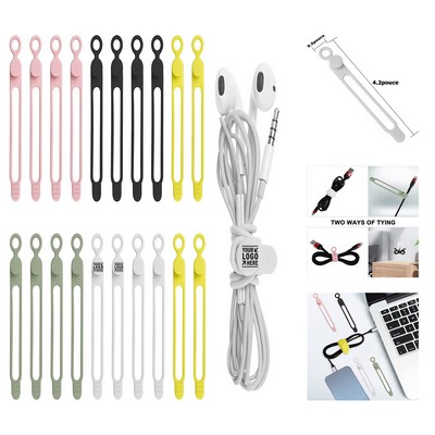 Silicone Cable Straps Wire Organizer