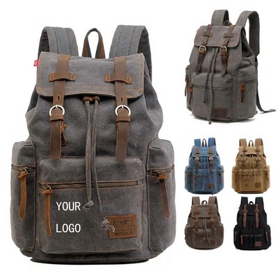 High Capacity Canvas Vintage Backpack