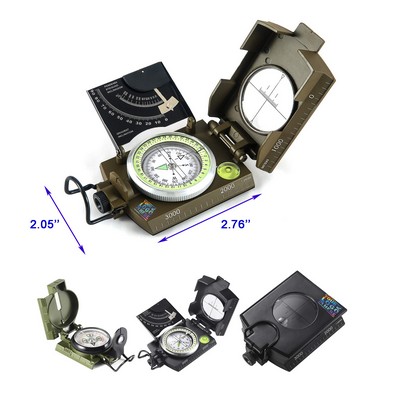 Multifunctional Military Sighting Navigation Compass with Inclinometer Waterproof Compass for Hiking