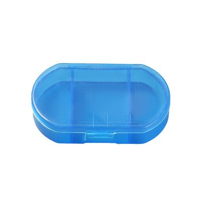 Compartments Plastic Mini Ellipse Pill Case