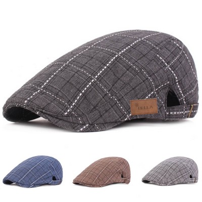 Men Flat Cap Newsboy Hat