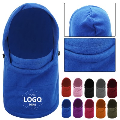 Fleece Hood Hats With Mask Neck Warmer