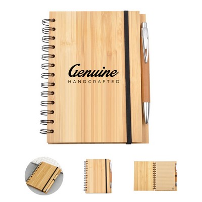 Natural Bamboo Spiral Notebook