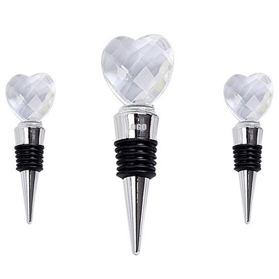 Charming Diamond Heart Shaped Wine Cork Bottle Stopper