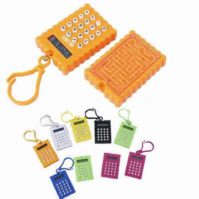 Small Electronic Calculator Keychain