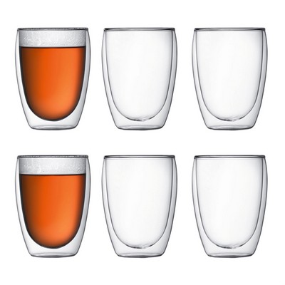 Bodum 6Pc Pavina Double Wall 12Oz Glass Set