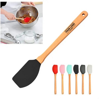 Wooden Handle Silicone Spatula for Cooking