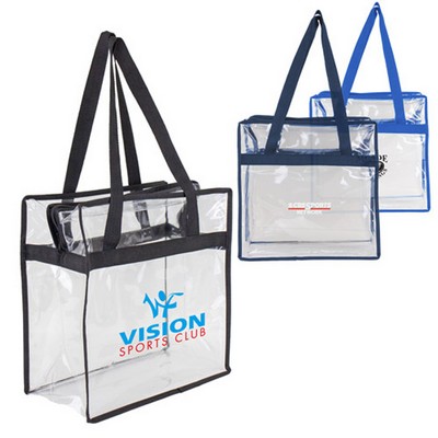 Transparent Promo Stadium Zippered Tote