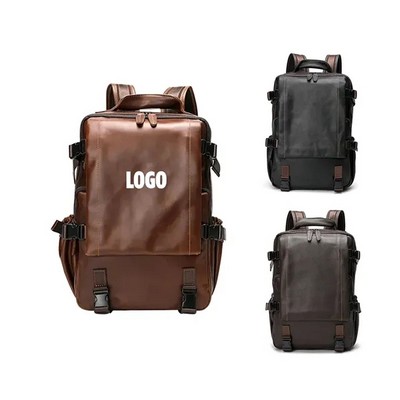 PU Leather Travel Backpack