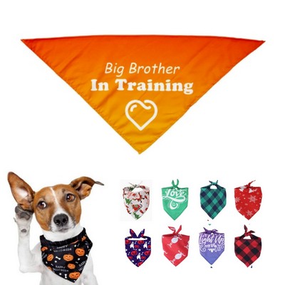 Custom Polyester Full Color Pet Triangle Bandanas