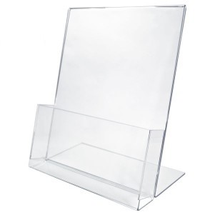 Clear Small Acrylic Easel Stand w/Box (4"x9"x1.5")