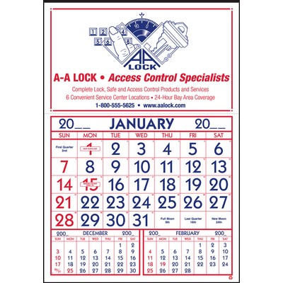 Medium Size Half Apron Calendar