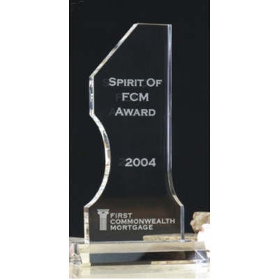 9.5" Crystal #1 Award w/Base