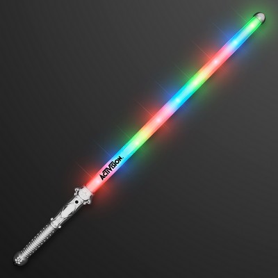 Multi Color Flashing Light Saber - Domestic Imprint