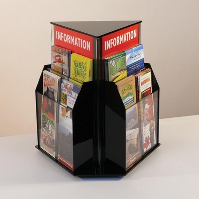 12-Pocket Rotating Brochure Holder - Countertop