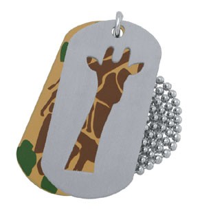 Custom Cut 2 Piece Aluminum Dog Tag