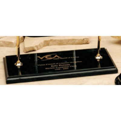 Black Genuine Marble Executive Pen Set (6"x12")