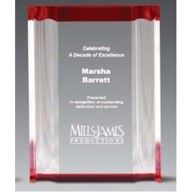 Red Channel Award w/ Mirror Bottom & Reflective Top (4 1/2"x6")