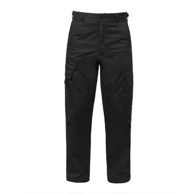 Men's Black Poly/ Cotton Twill EMT Pants (S to XL Long Length)